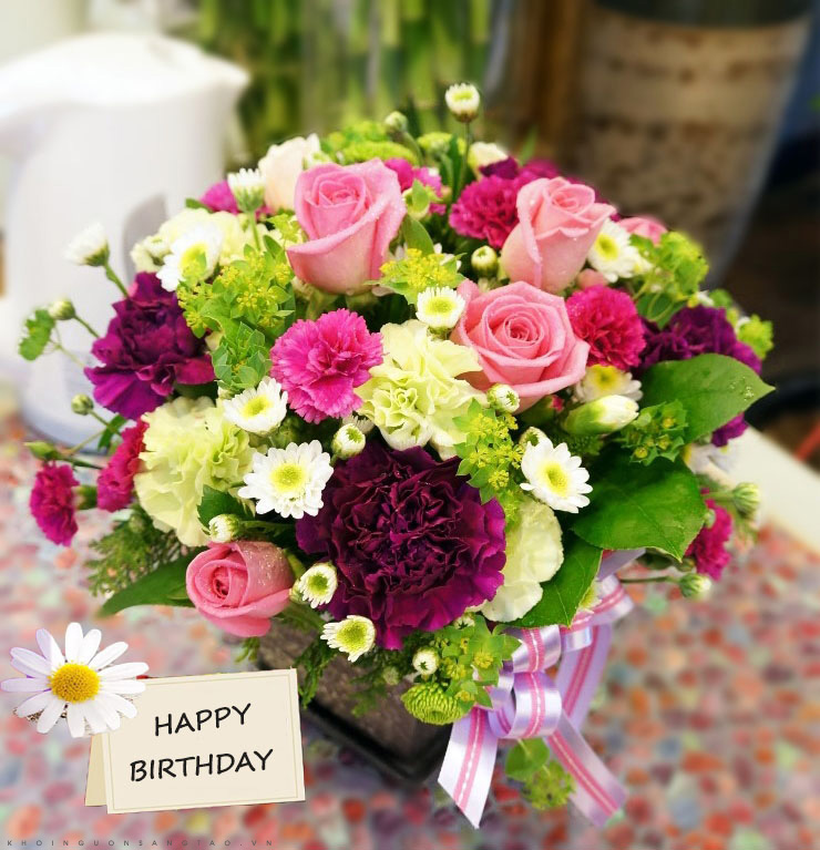 Bánh sinh nhật hình hoa hồng tím đẹp nhất tặng bạn gái 8443  Bánh sinh nhật  kỷ niệm