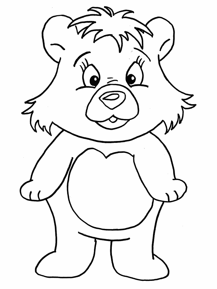 Tổng hợp 98 Tranh tô màu con gấu hoạt hình cute cho bé
