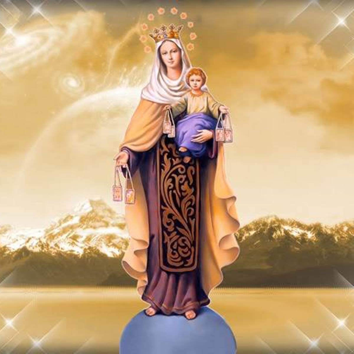 Hình Hình ảnh Đức Mẹ Maria Đẹp Thiêng Liêng, Bao Dung Che Chở