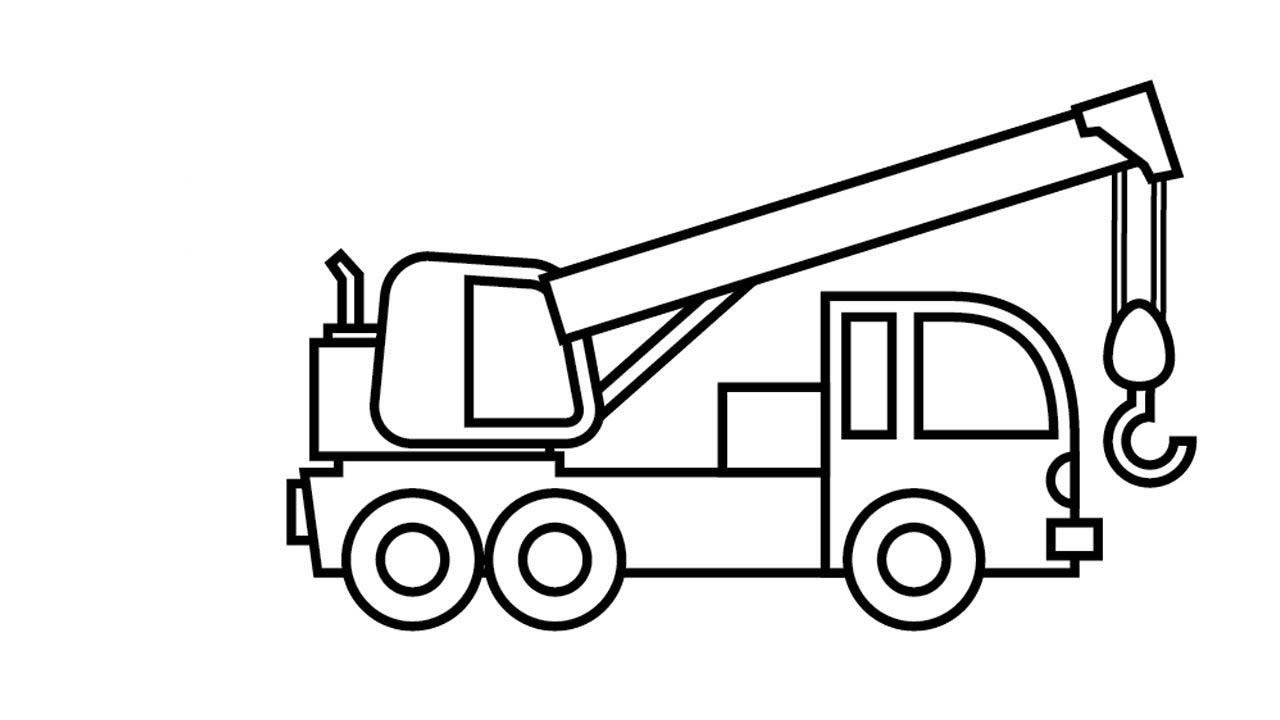 Cách vẽ Máy xúc cát  Bé tập tô màu máy xúc  How to draw a Excavator   YouTube