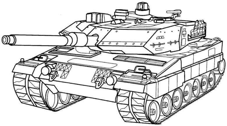 Ausmalbilder Armee Panzer