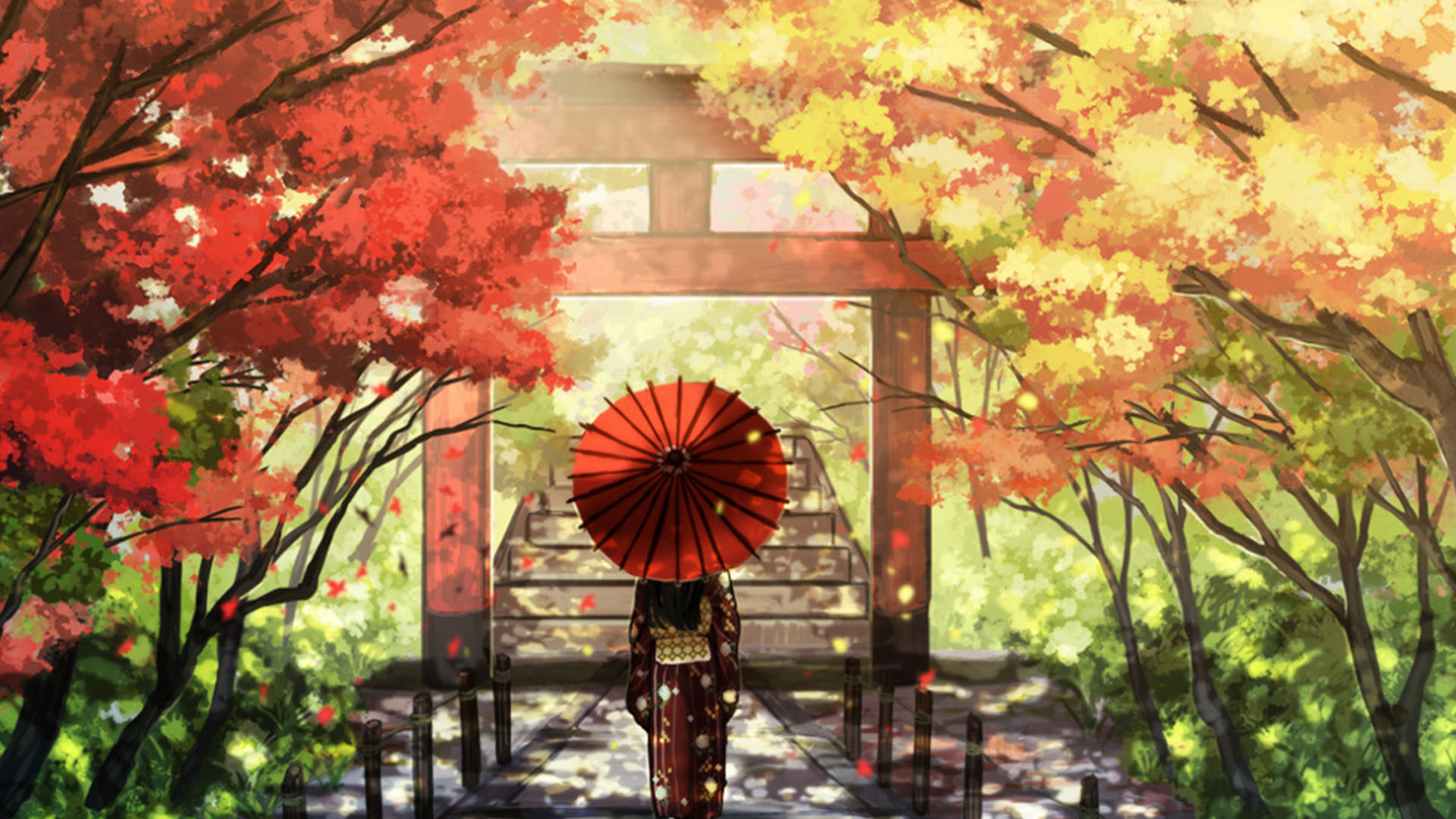 Anime Sunrise Scenery Art Wallpaper iPhone Phone 4K #1440f