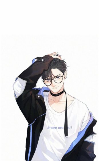 ảnh đại diện anime boy đeo kính