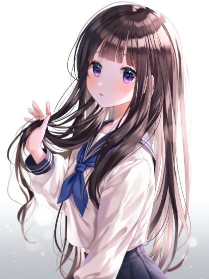 avatar anime nữ sinh tóc dài