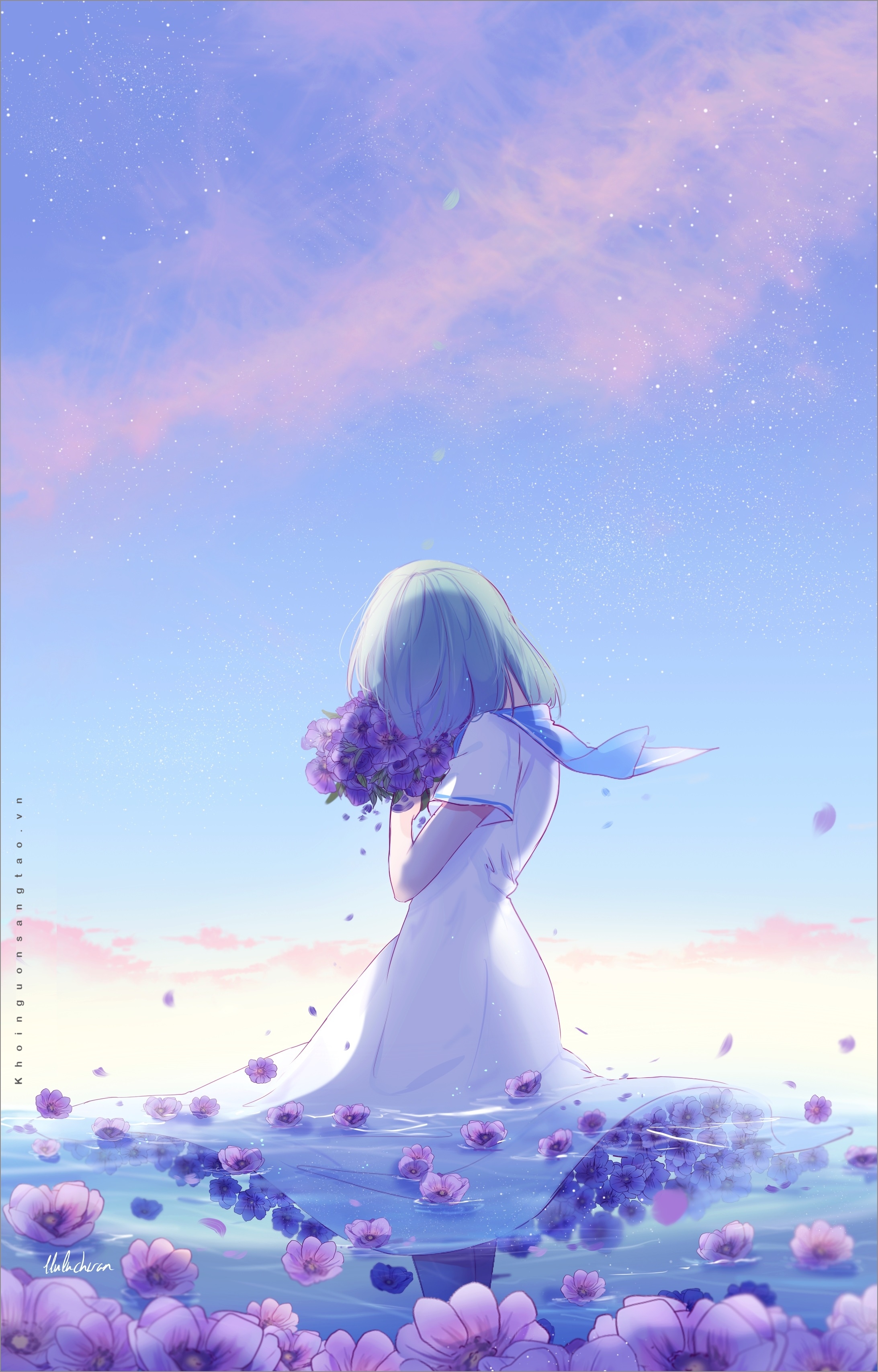 Cách Vẽ anime hoa hướng dương đẹp lung linh