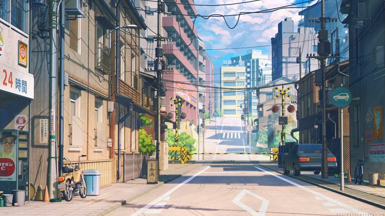 hình ảnh anime phong cảnh thành phố