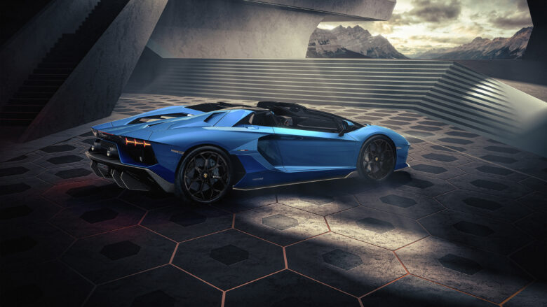 Hình nền Lamborghini màu xanh dương