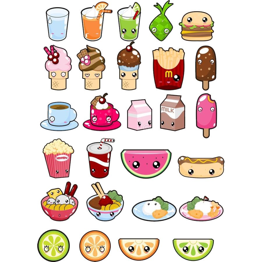 Xem hơn 100 ảnh về hình vẽ sticker cute đồ ăn  daotaonec