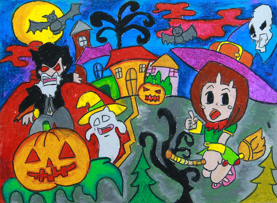 Vẽ tranh halloween  Olm