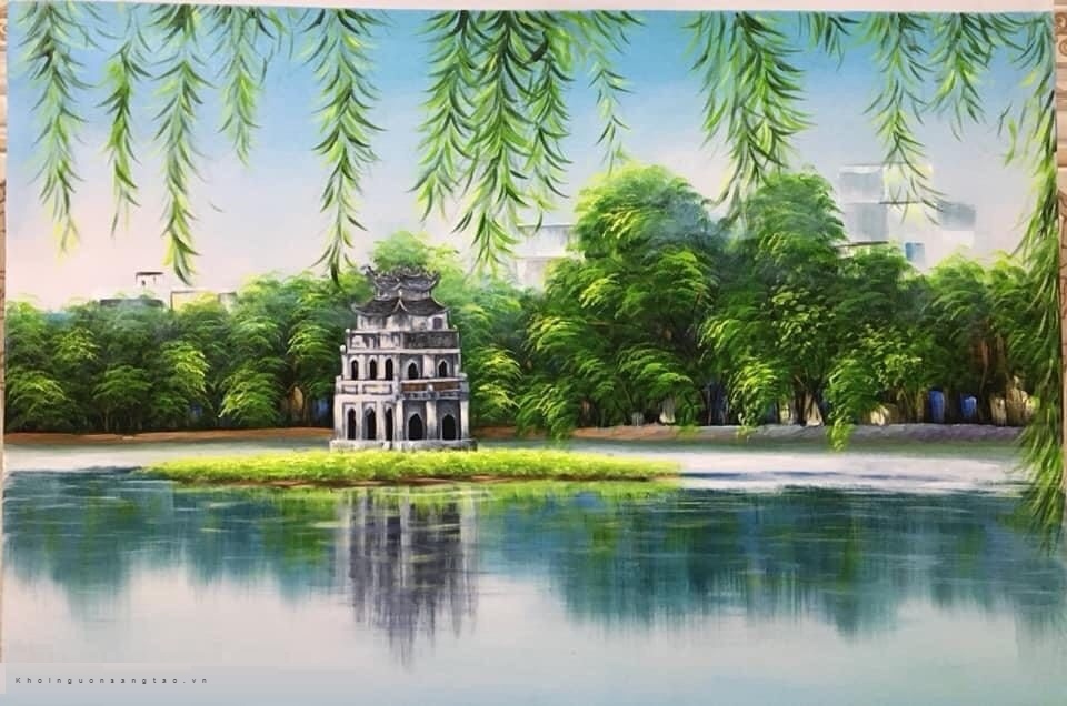 Vẽ tranh Hồ Gươm