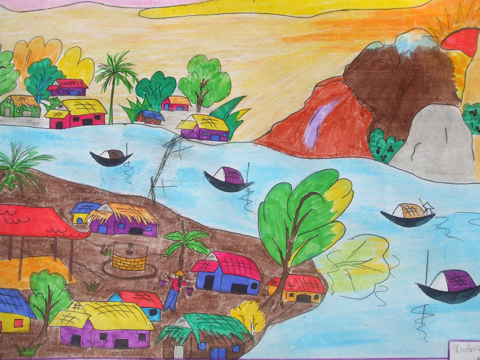 Chia sẻ với hơn 81 vẽ tranh quê hương em lớp 6 siêu đỉnh  Tin Học Vui