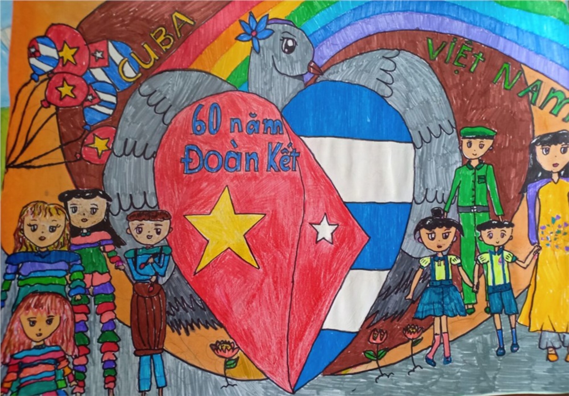 Phát động cuộc thi vẽ tranh Thiếu nhi Việt Nam  Cuba thắm tình đoàn kết   Thời Đại