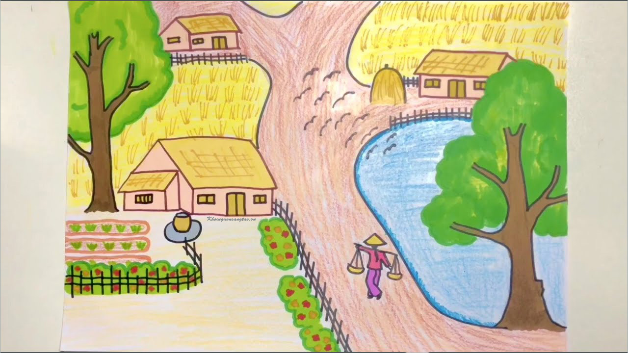 Cách vẽ tranh trò chơi dân gian Trốn tìm  Vẽ tranh hoạt động ngày hè   How to draw folk games  Môn nghệ thuật ở tiểu học Folk Tranh