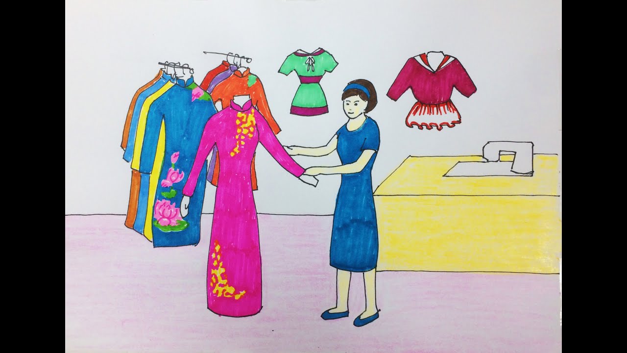 Hướng dẫn phương pháp vẽ váy đơn giản và giản dị với 7 bước cơ bản