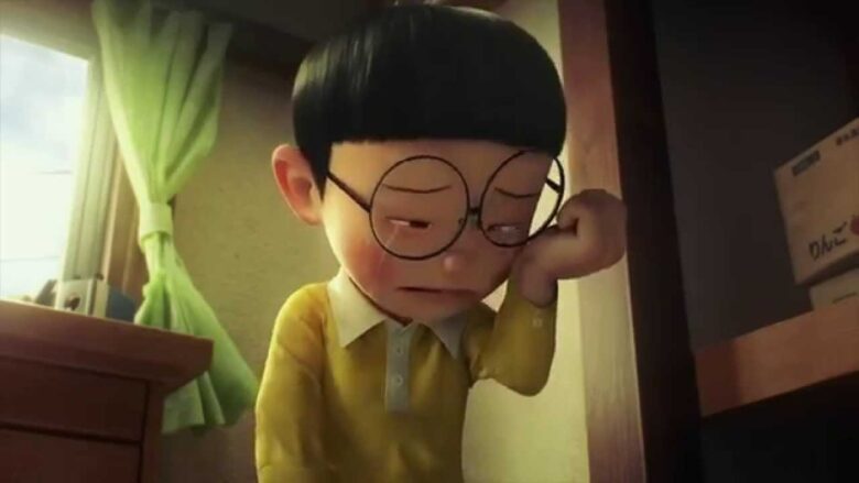 Ảnh Nobita buồn đang khóc