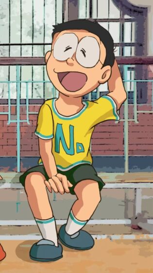 Ảnh Nobita ngầu cute cười tươi