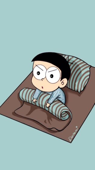 Ảnh Nobita ngầu cute mới ngủ dậy