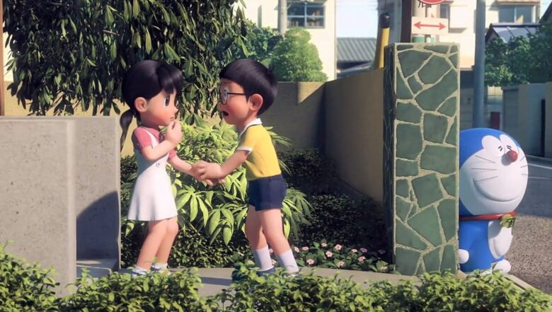 Ảnh Nobita và Shizuka nắm tay