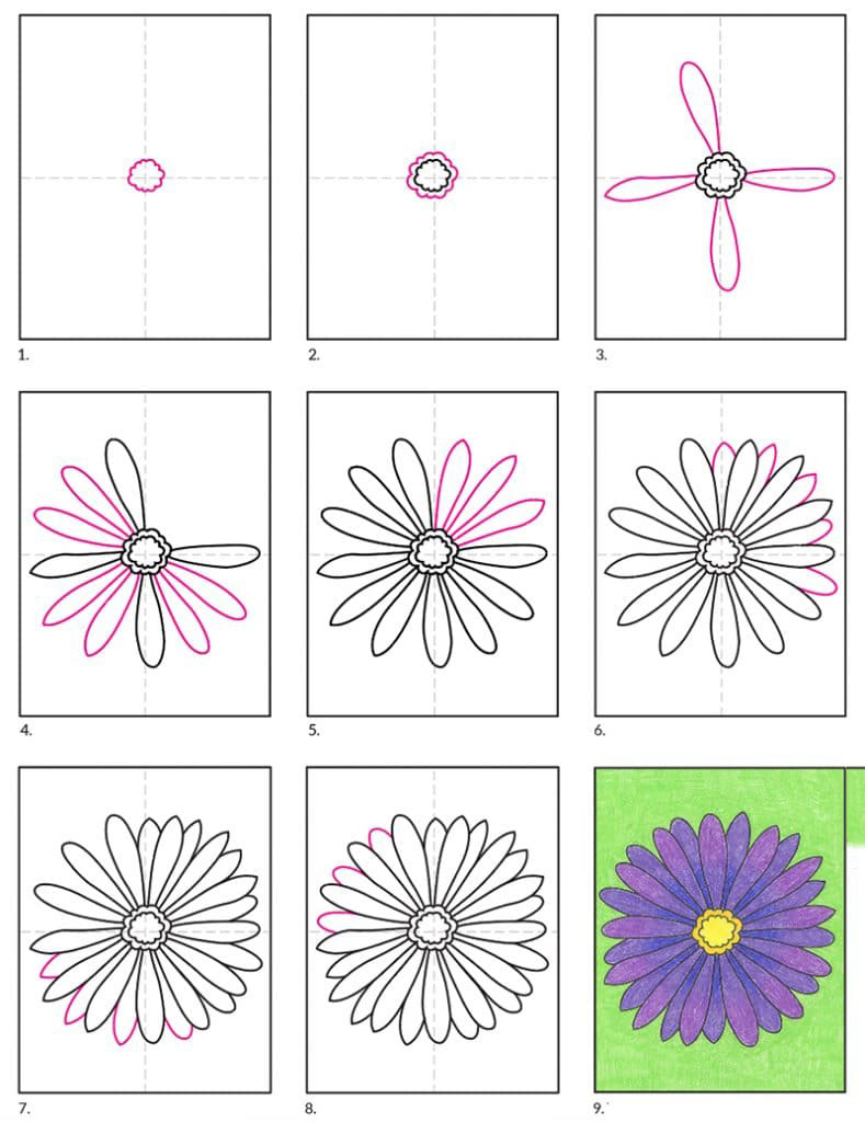Vẽ hoa cúc thật đơn giảnDrawing chrysanthemums is simple  YouTube