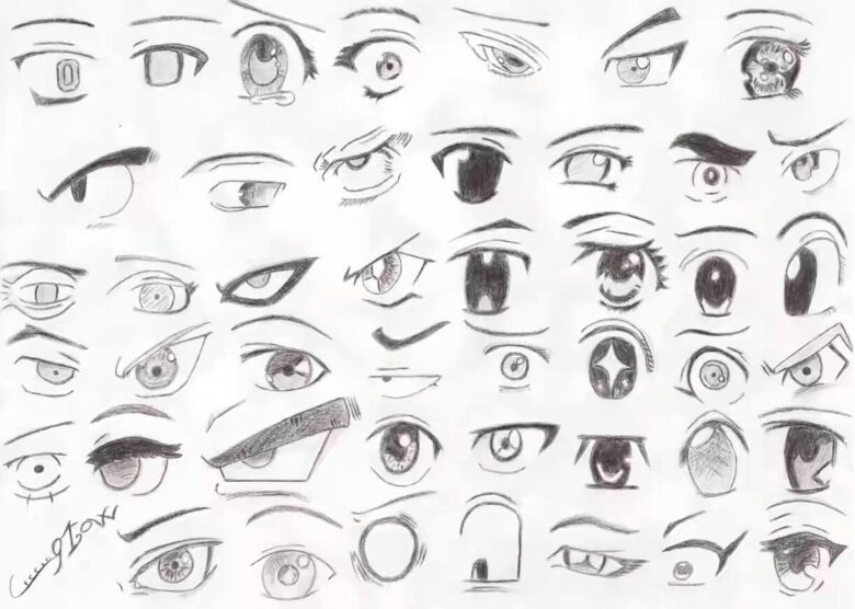 cách vẽ mắt anime đơn giản nhiều kiểu