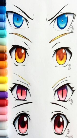 cách vẽ mắt anime đơn giản và phong phú