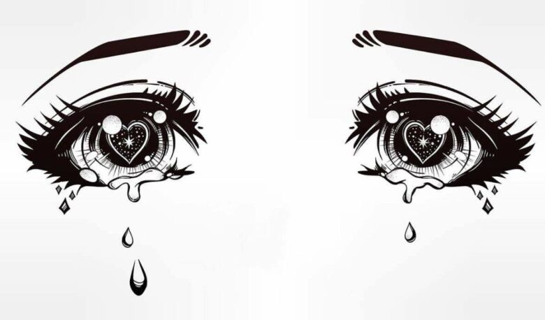 cách vẽ mắt anime nữ khi khóc