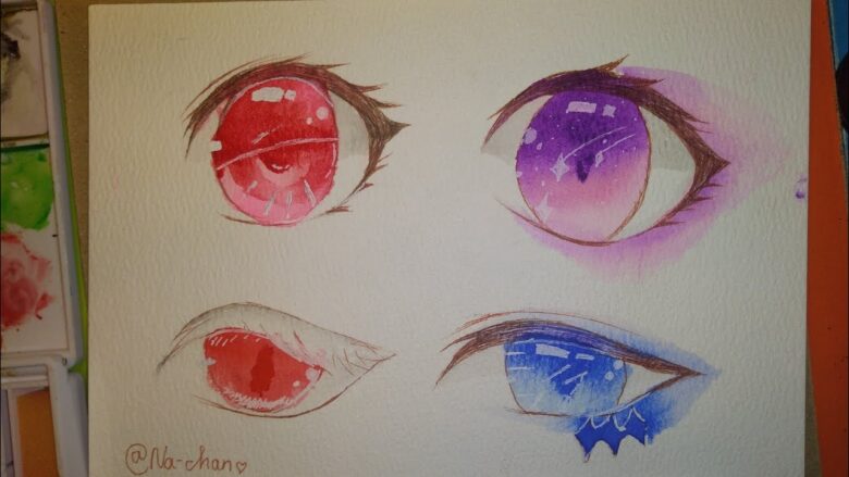 cách vẽ mắt anime nữ màu sắc