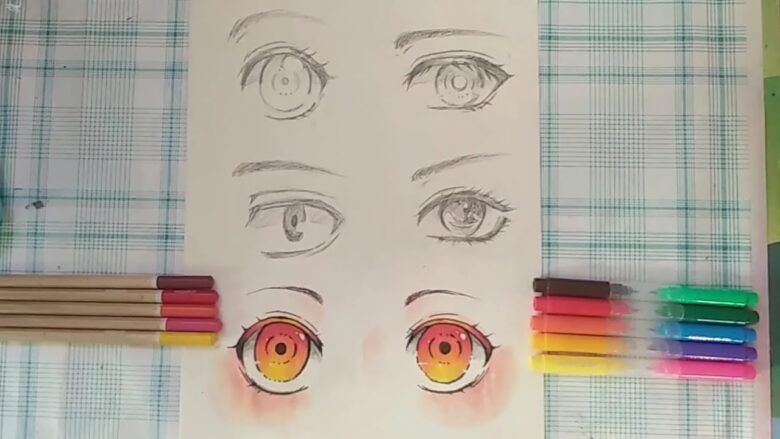 cách vẽ mắt anime nữ nhiều biểu cảm
