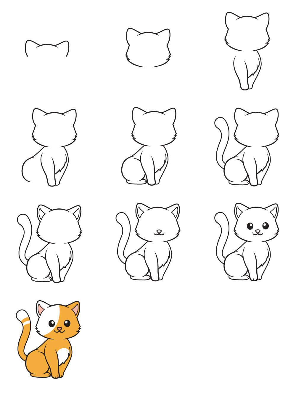 Cách vẽ con mèo đơn giản mà không phải ai cũng biết