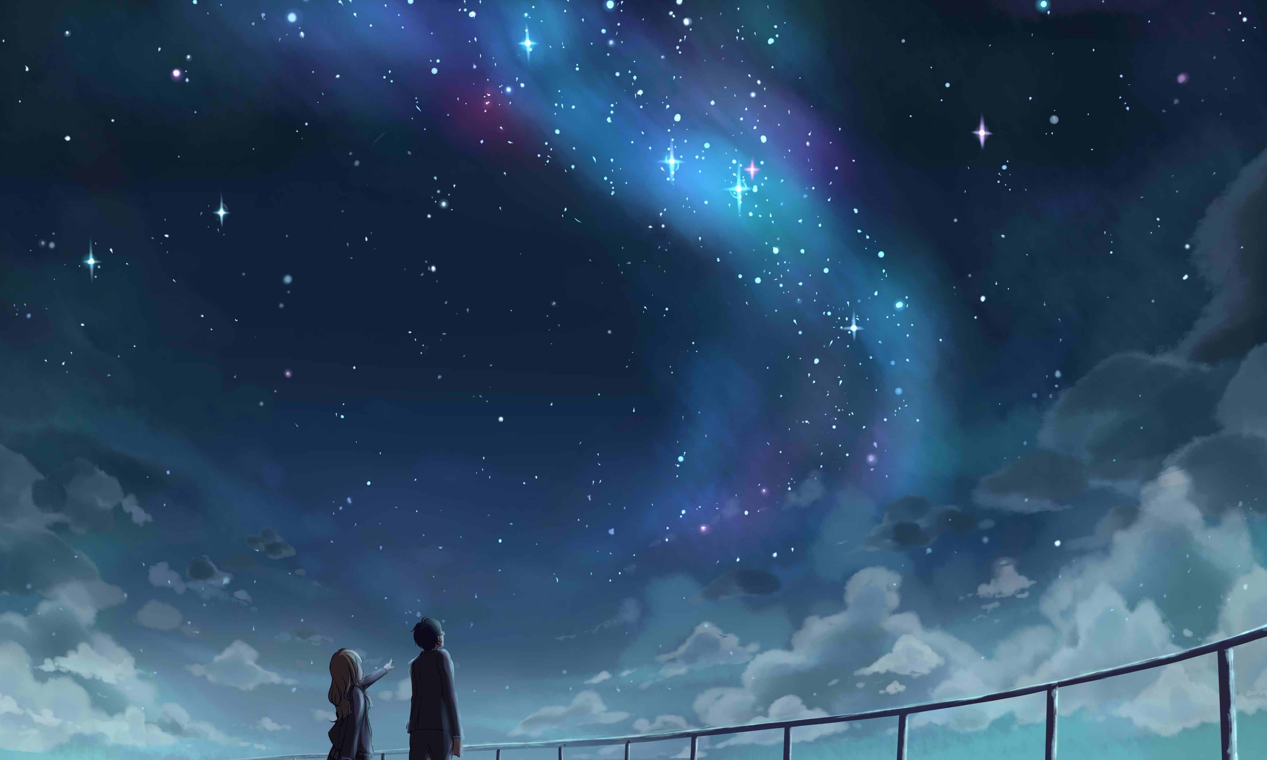 Hình nền anime galaxy đẹp làm bạn phải trầm trồ trước cảnh sắc đẹp của vũ trụ. Tận hưởng không gian theo sở thích của mình và cảm nhận vẻ đẹp níu giữ tâm hồn. Những hình ảnh về những ngôi sao lấp lánh và những hành tinh đầy màu sắc sẽ dẫn bạn đến những kỷ niệm đẹp trong cuộc sống.