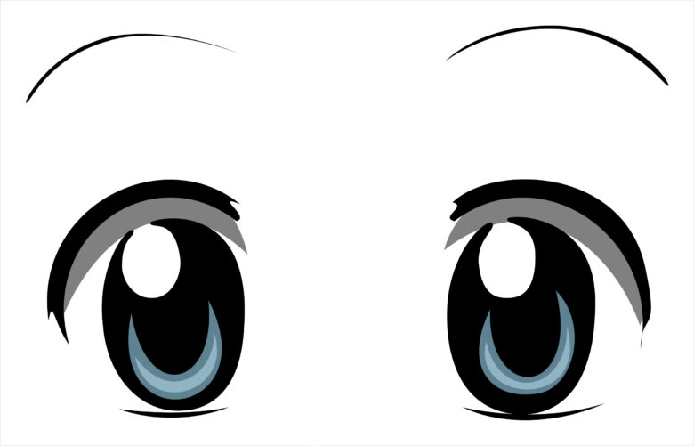 Hình vẽ mắt anime nữ dễ thương
