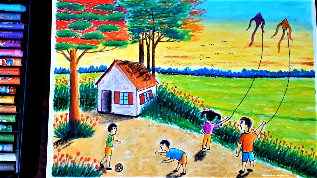 Cách vẽ tranh phong cảnh mùa hè  Myphamthucucvn  Giáo dục trung học Đồng  Nai