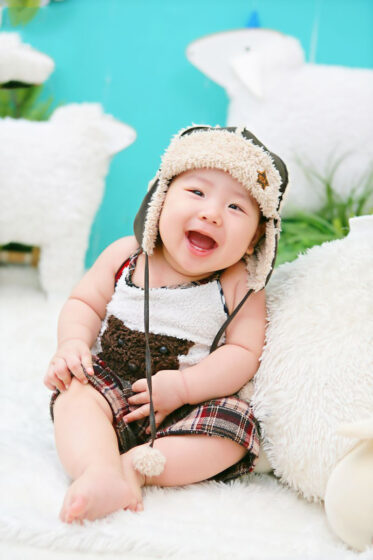 Image of a cute baby smiling