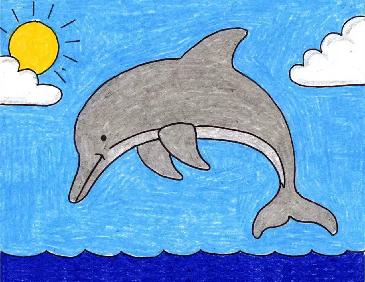 Cách vẽ cá voi khổng lồ theo một cách đơn giản
