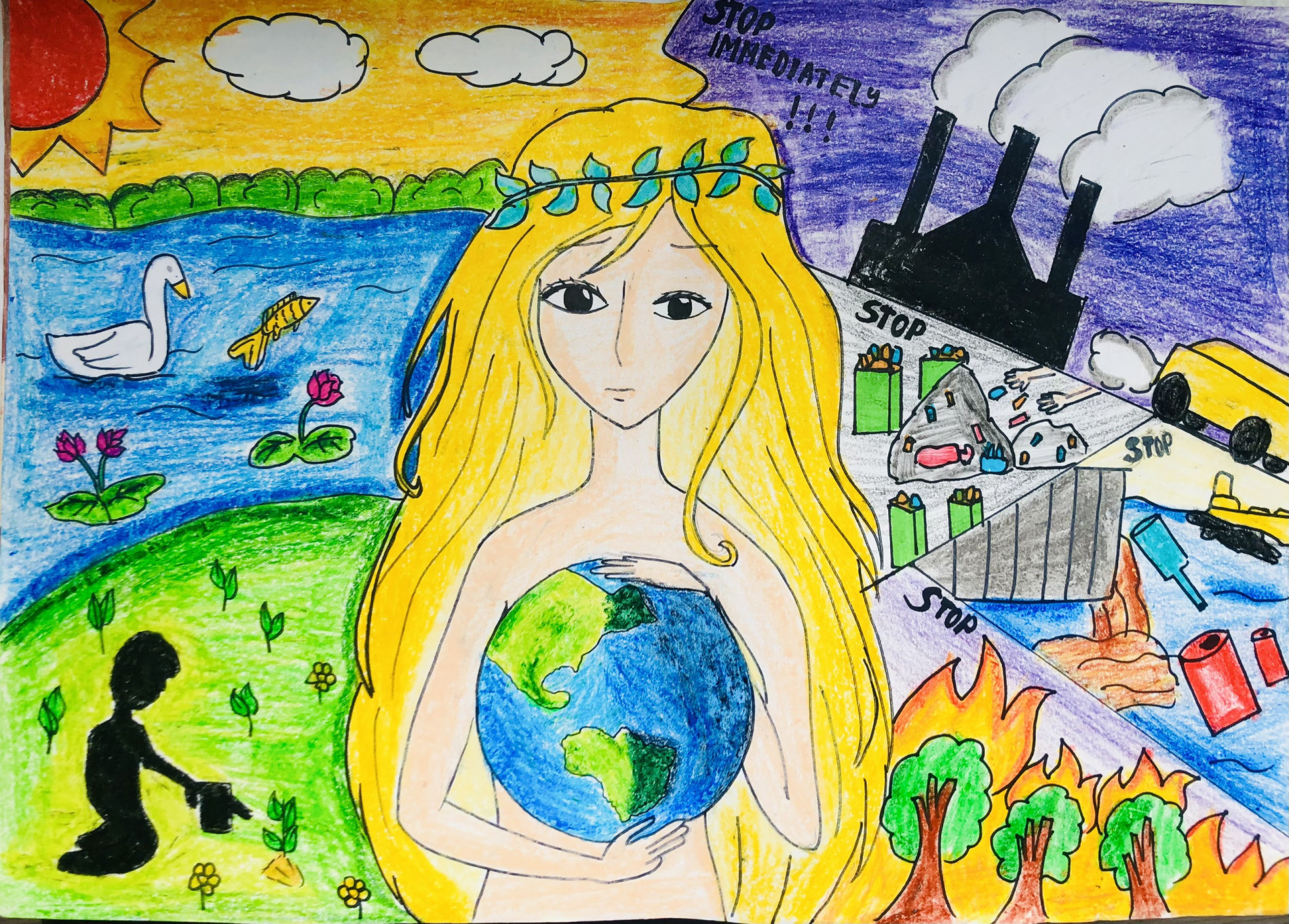 101 Những bài vẽ tranh chủ đề bảo vệ môi trường đơn giản sáng tạo được  nhiều người xem 2023  sonsami