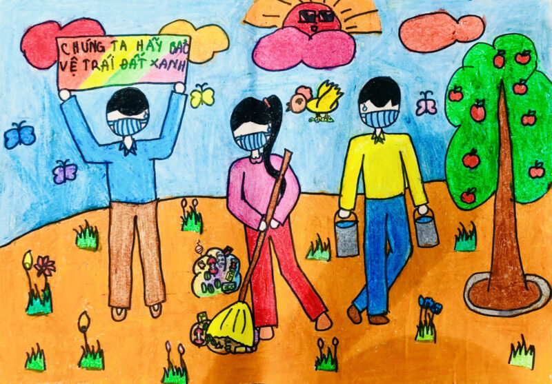 Bài 20  Vẽ tranh  Đề tài giữ gìn vệ sinh môi trường  Mĩ thuật lớp 7   Linhkidnet