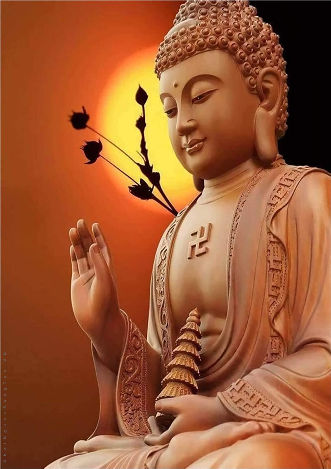 30+ Hình Hình ảnh Phật A Di Đà Đẹp Nhất, TỎA ÁNH SÁNG VÔ LƯỢNG