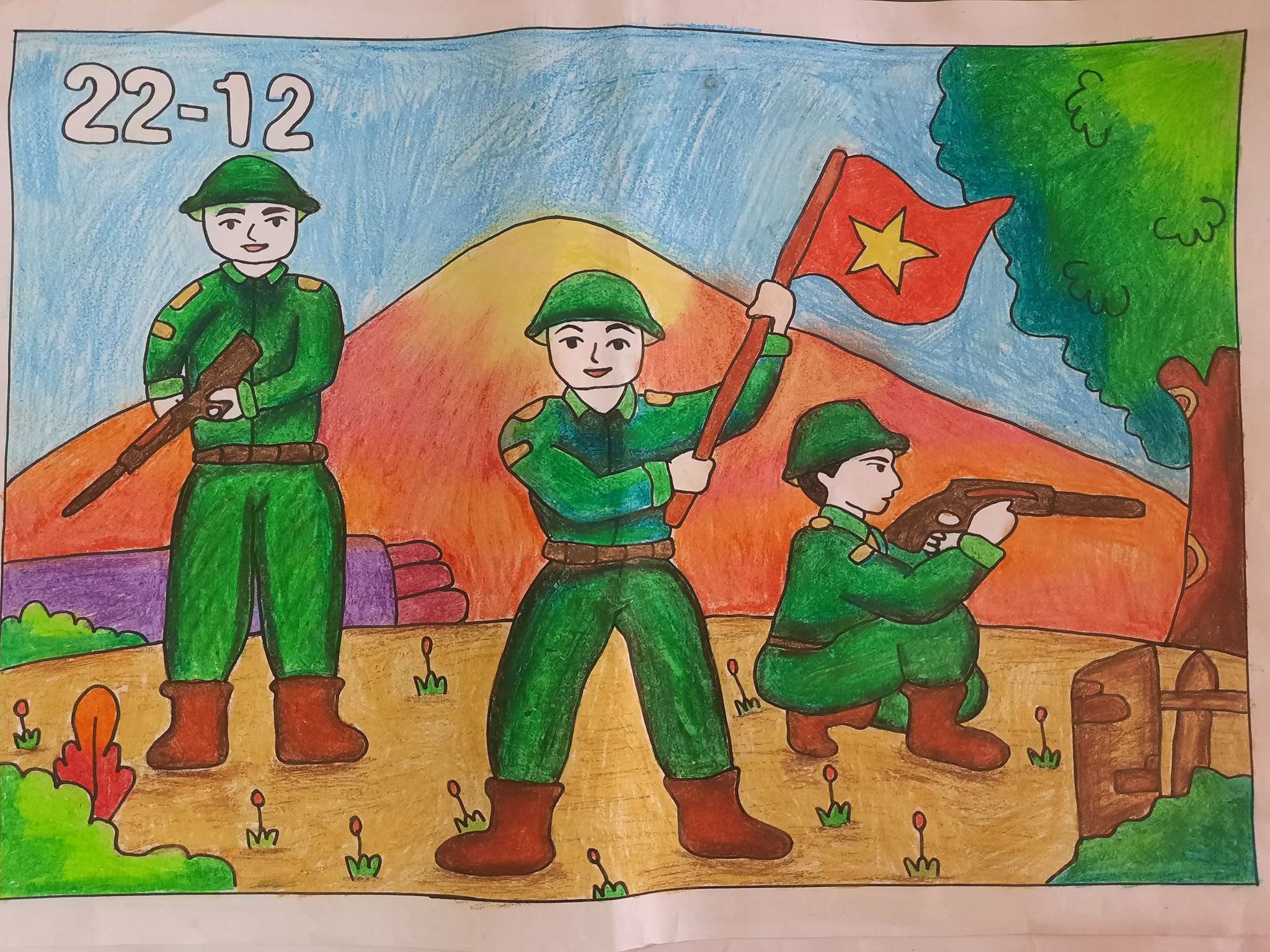 Là người yêu mến bộ đội Việt Nam, bạn muốn tìm hiểu về các hình vẽ chú bộ đội đầy sinh động? Nhanh tay xem hình ảnh liên quan để cảm nhận những tác phẩm tranh vượt trội về mặt nghệ thuật của các họa sĩ hàng đầu Việt Nam.