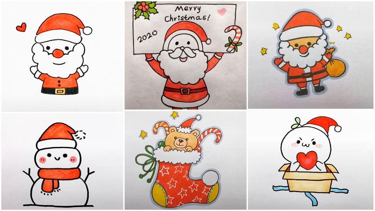Học cách vẽ tranh ông già noel đơn giản cho ngày Giáng sinh ấm áp